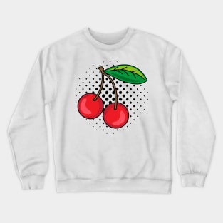 Retro Cherries Pop Art Crewneck Sweatshirt